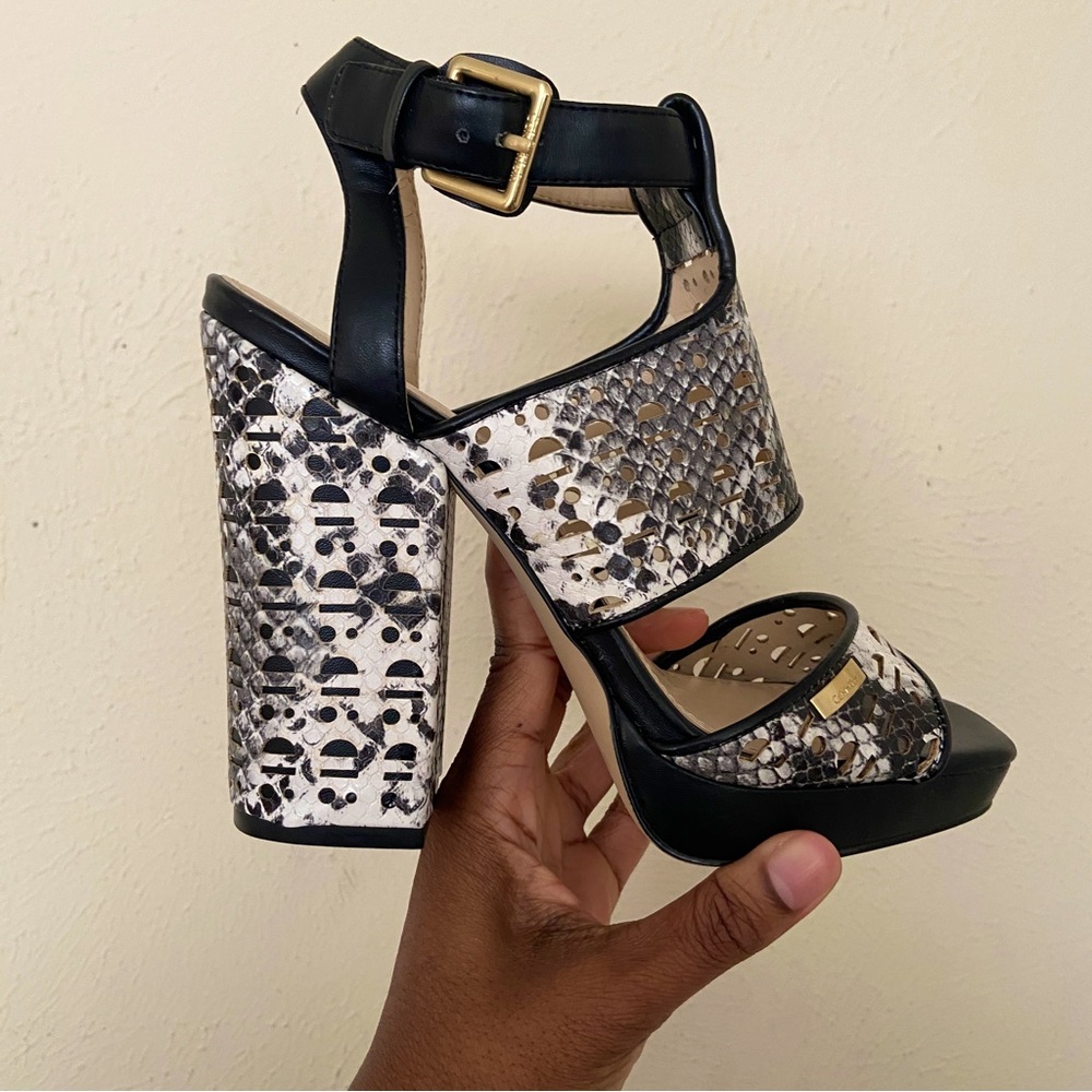 Calvin Klein Snake Print Heels